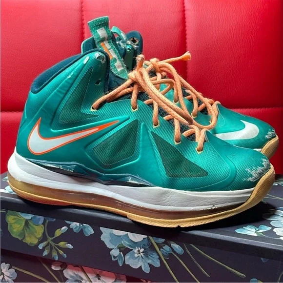 🌴🔥Nike LeBron X Miami Dolphins - Picture 2 of 9